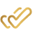Gold abstract logo on black background